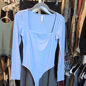 HALARA Light Blue Long Sleeve Bodysuit